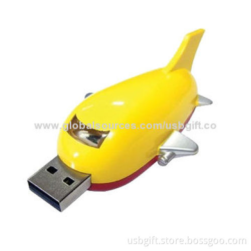USB Flash Disk, 8GB, cute simulation plane style, PVC material, OEM and ODM orders welcomed